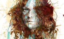 Portraits in Ink and Tea by Carne Griffiths