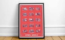 Cities of The World Poster by Daniele Simonelli