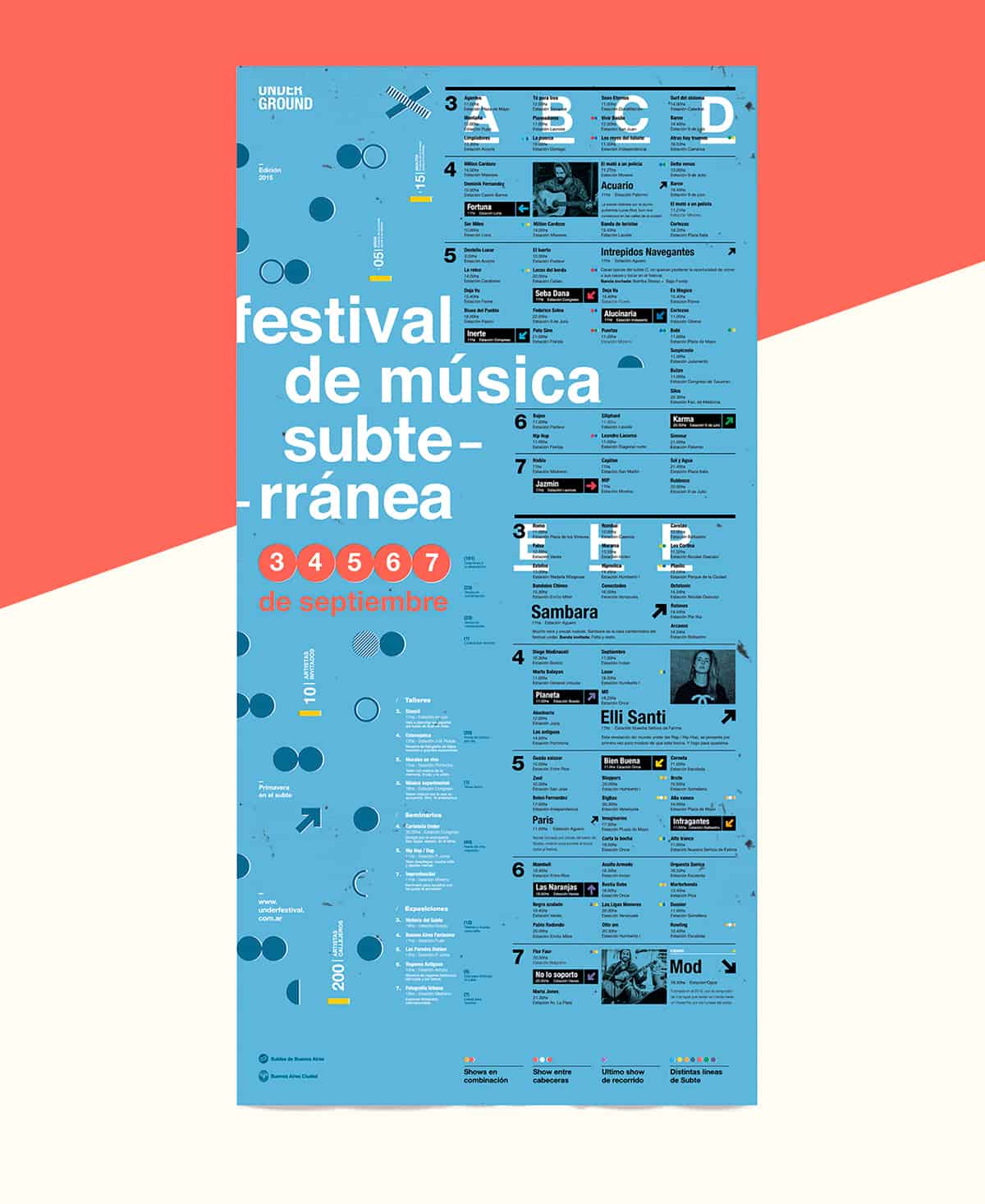 this is the main line up of the festival that reminds to the old massimo vignelli posters