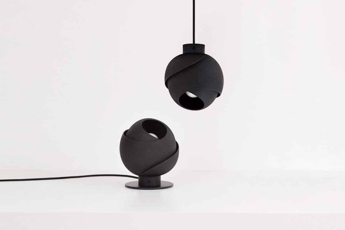 Matthijs Kok Designs 3D printed Fold Lamp for Freshfiber