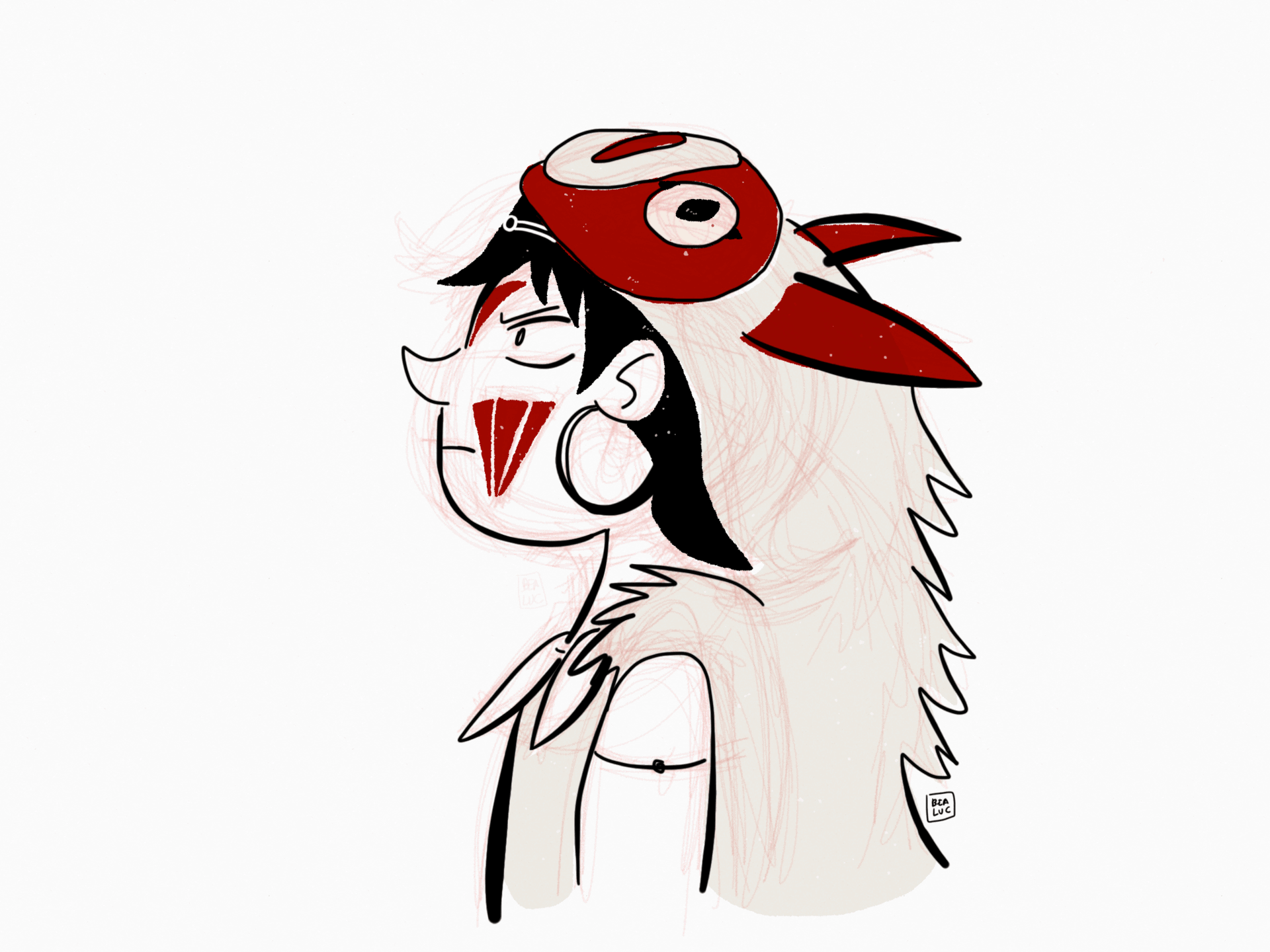 The Girl with the Red Coat meets Ghibli Design Ideas