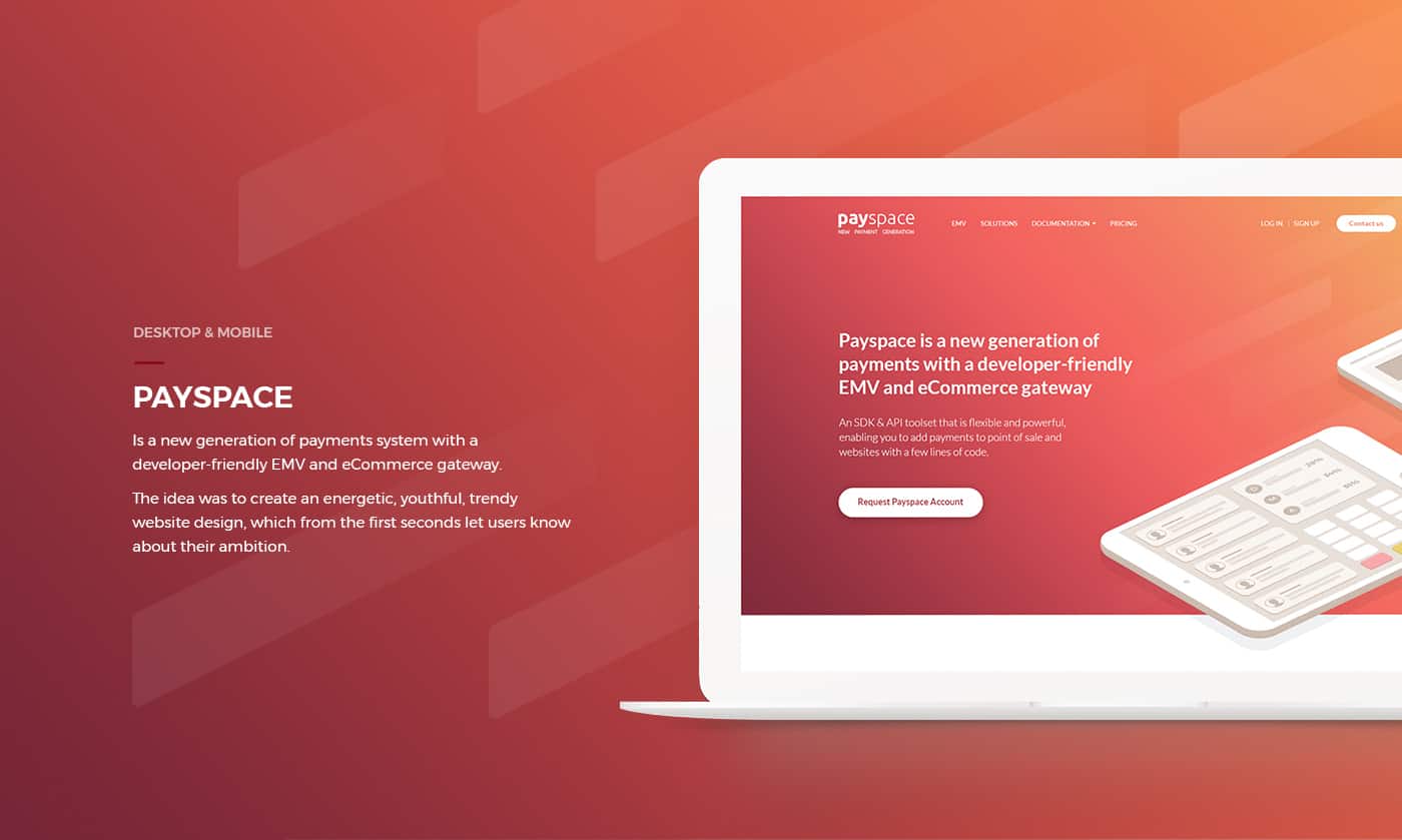 PaySpace - Payment system. Design concept