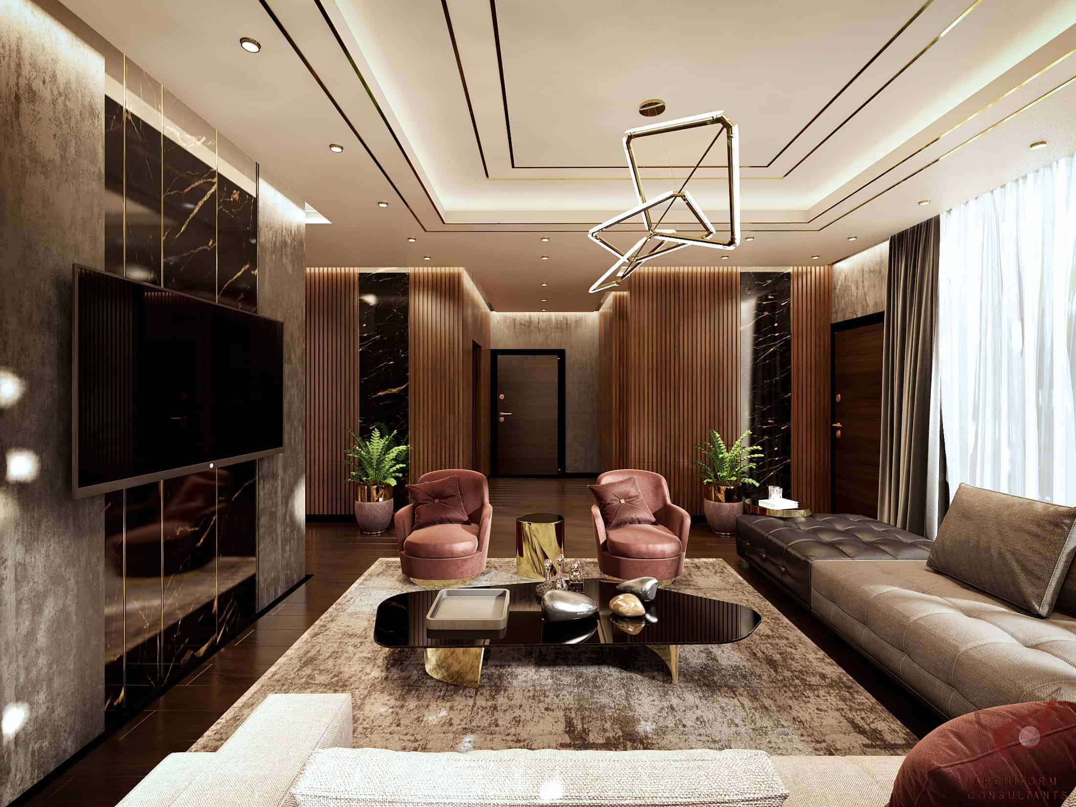 Picture of Modern Industrial Style Living Room | Industrial interior style, Modern ...