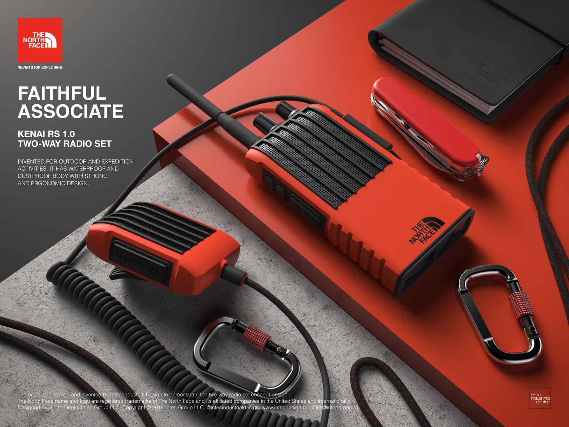 The North Face two-way radio set concept