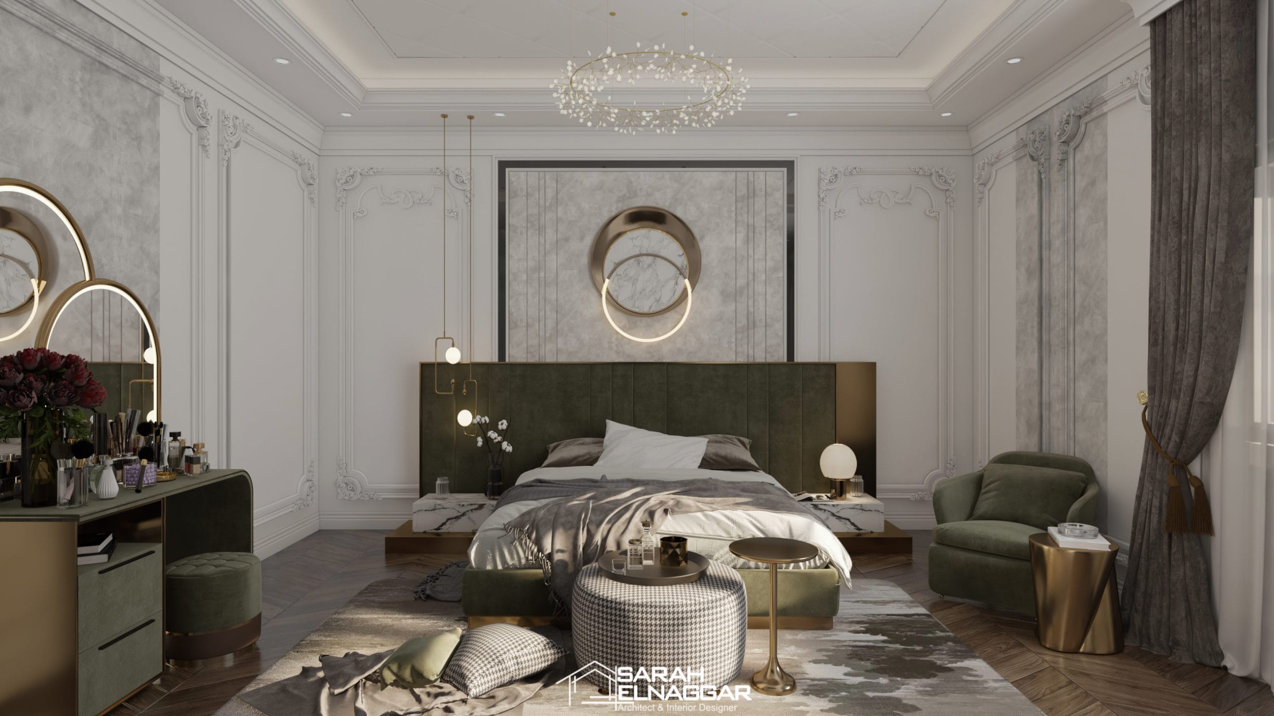 Neo-classic master bedroom design