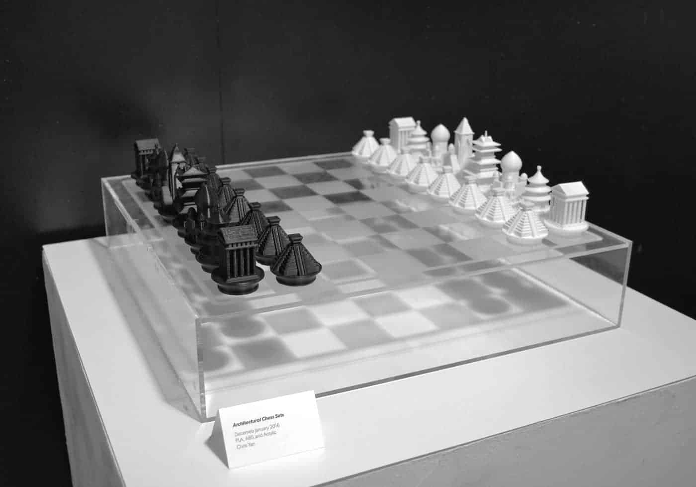 Architectural Chess Sets: Digital Model & 3D Printing