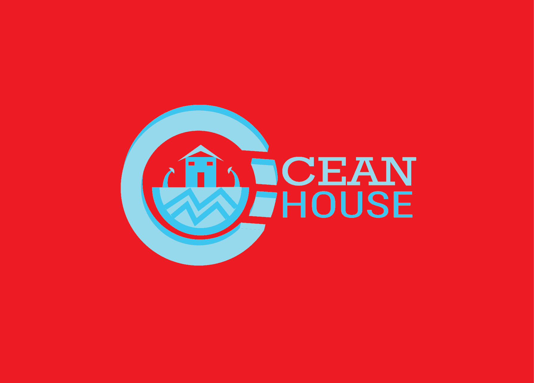 abstract Ocean House logo design