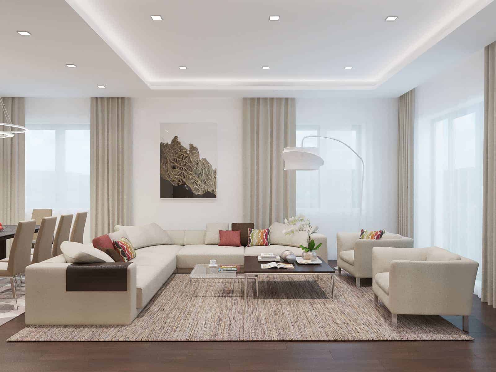 Living Room With Light Colors