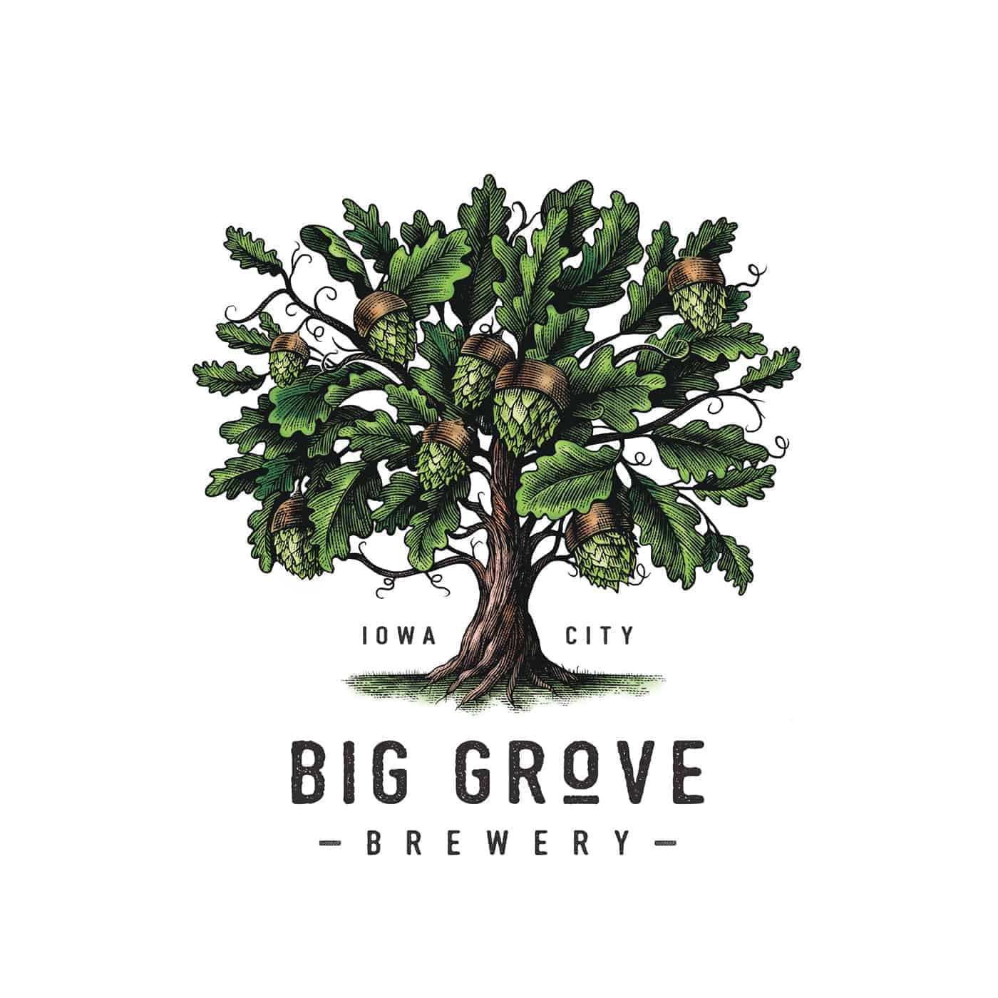 Big Grove Brewery Logomark Illustrated by Steven Noble