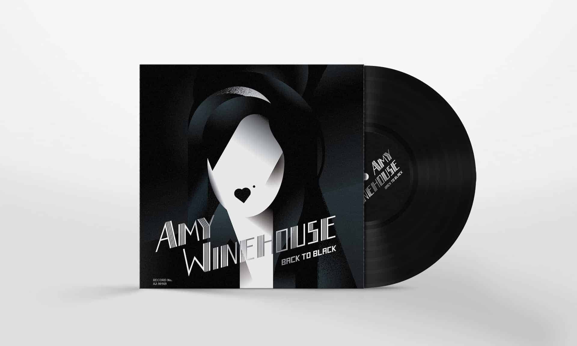 BLACK δίσκος εξώφυλλο της Amy WinehouseBLACK δίσκος εξώφυλλο της Amy Winehouse  