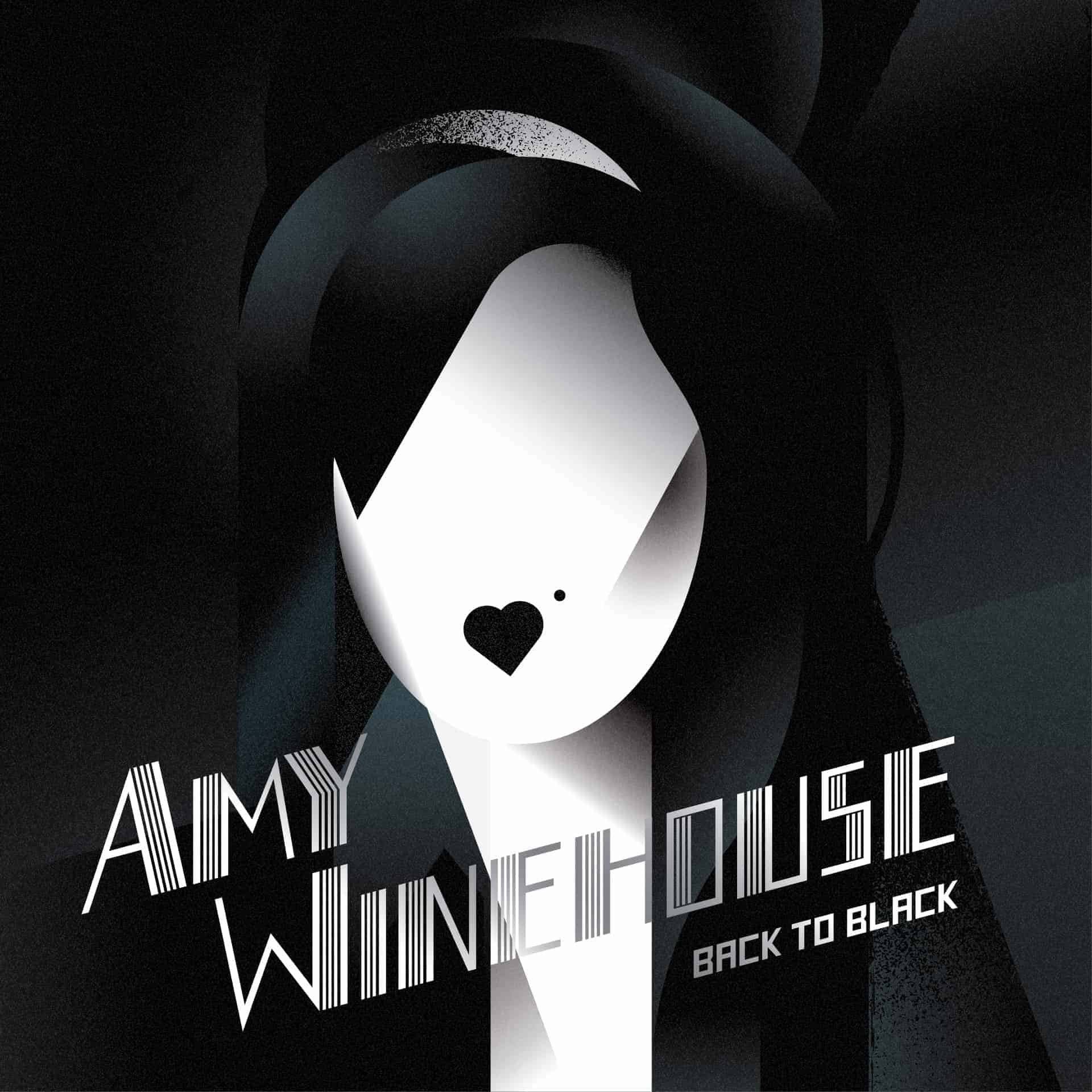 The Redesign of the Legendary 'BACK to BLACK' Record Cover of Amy Winehouse  | Design Ideas, image size:1920x1920