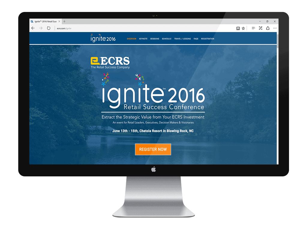 Ignite 2016 Retail Success Conference site Design Ideas
