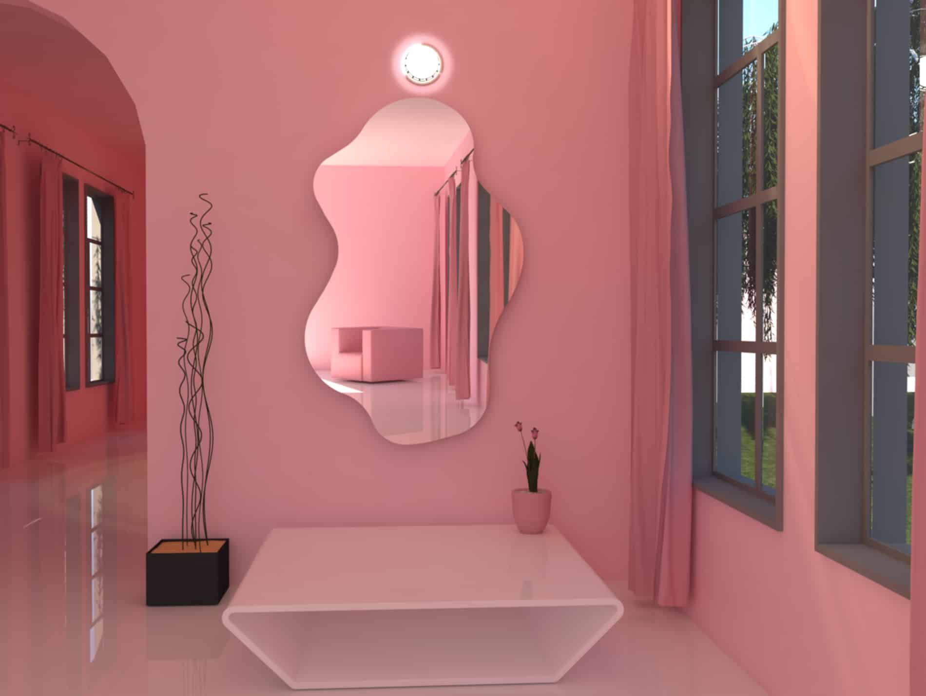 Pink interior space | Design Ideas