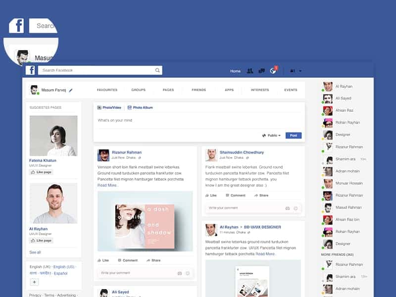 Facebook Home Page Redesign