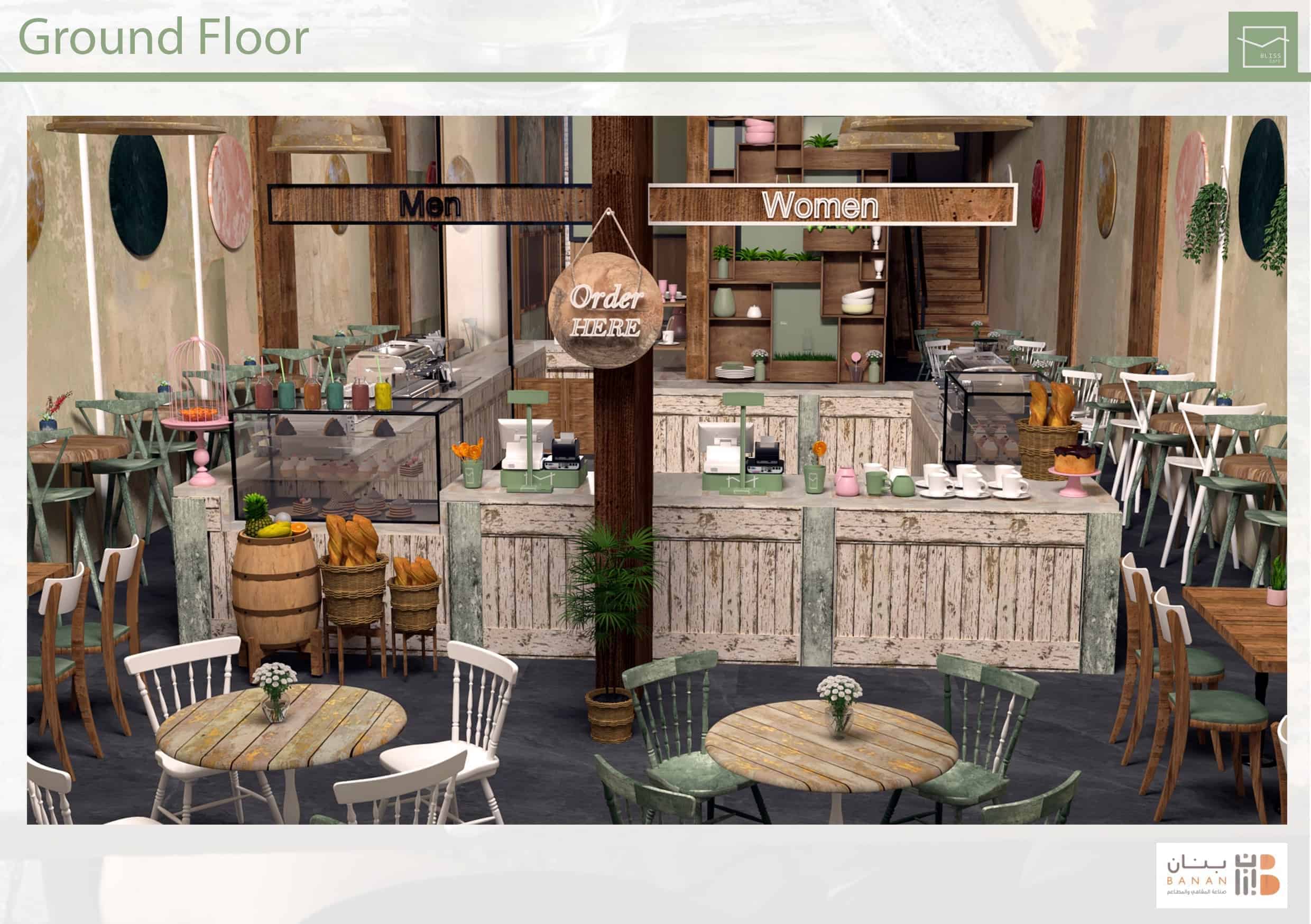 Interior Design , Rustic Cafe . | Design Ideas