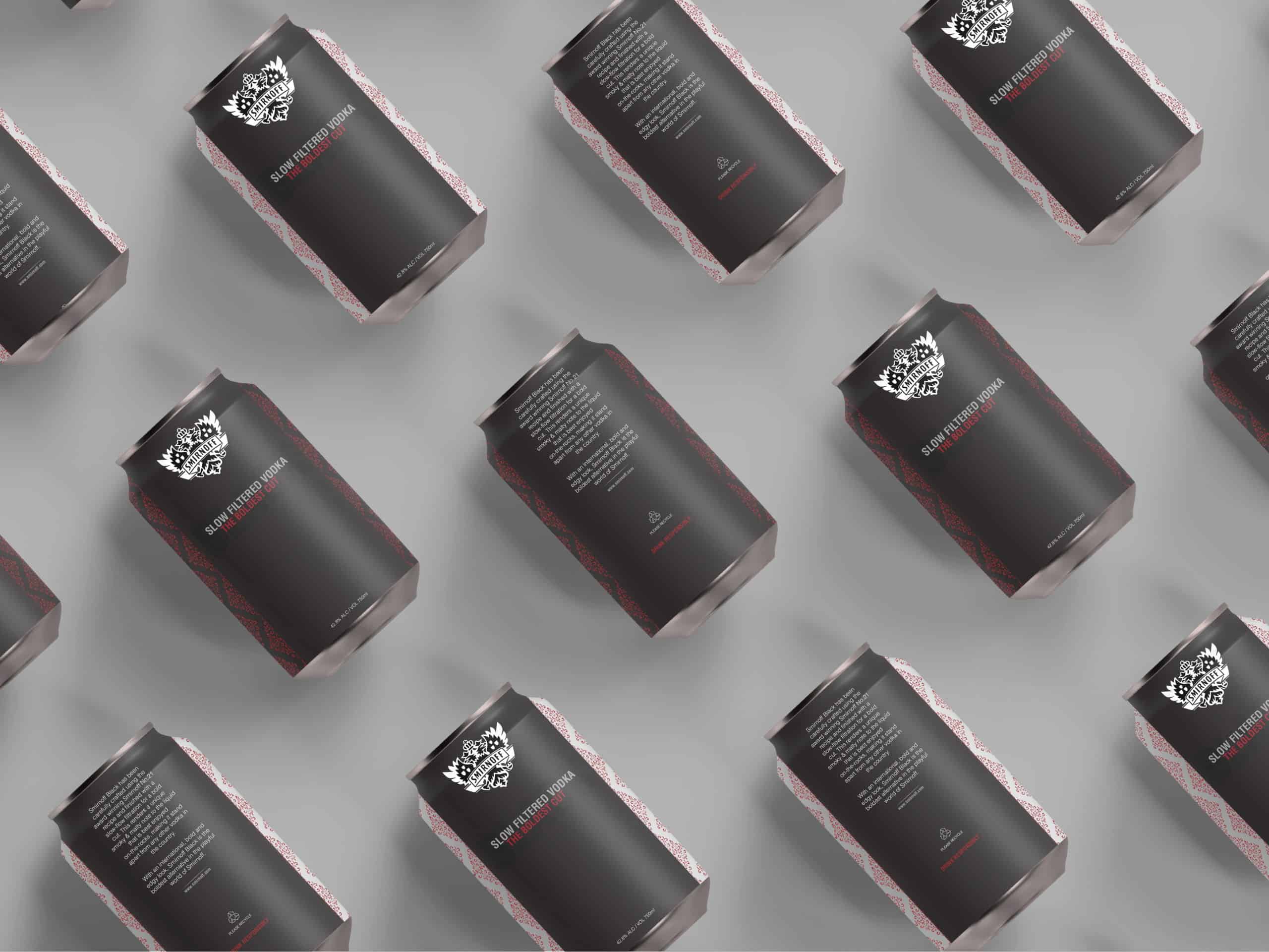 Smirnoff Black Packaging Design
