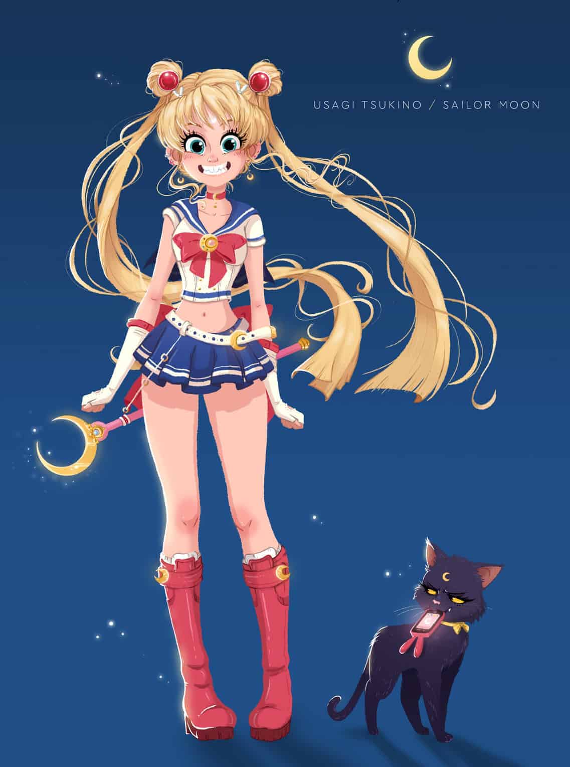 Tsukino Usagi Anime Sailor Moon PVC Action Figure Model Toy Light Up Decor  Gift | eBay