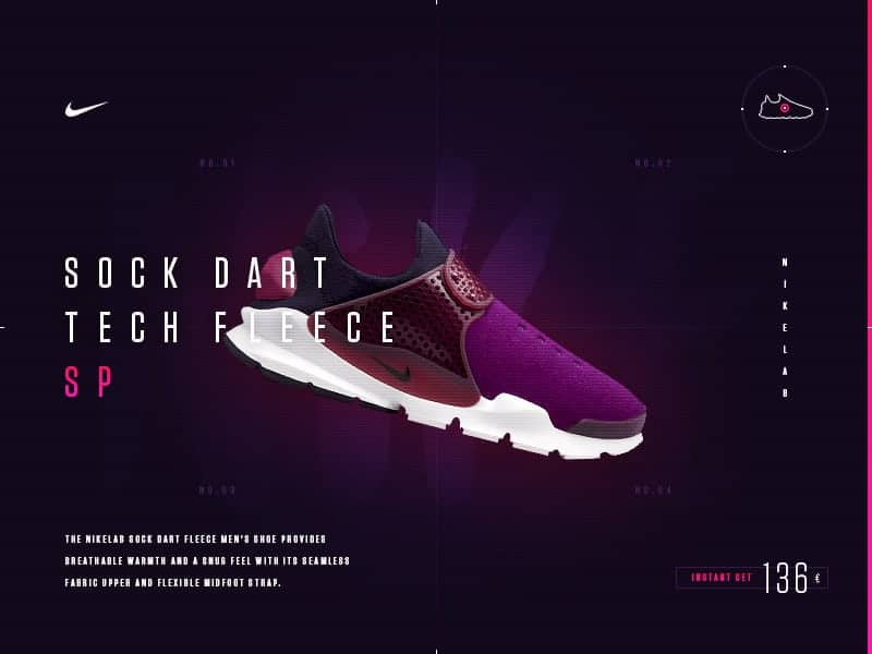 NikeLab Sock Dart Fleece - Microsite Concept by Viktor Vörös